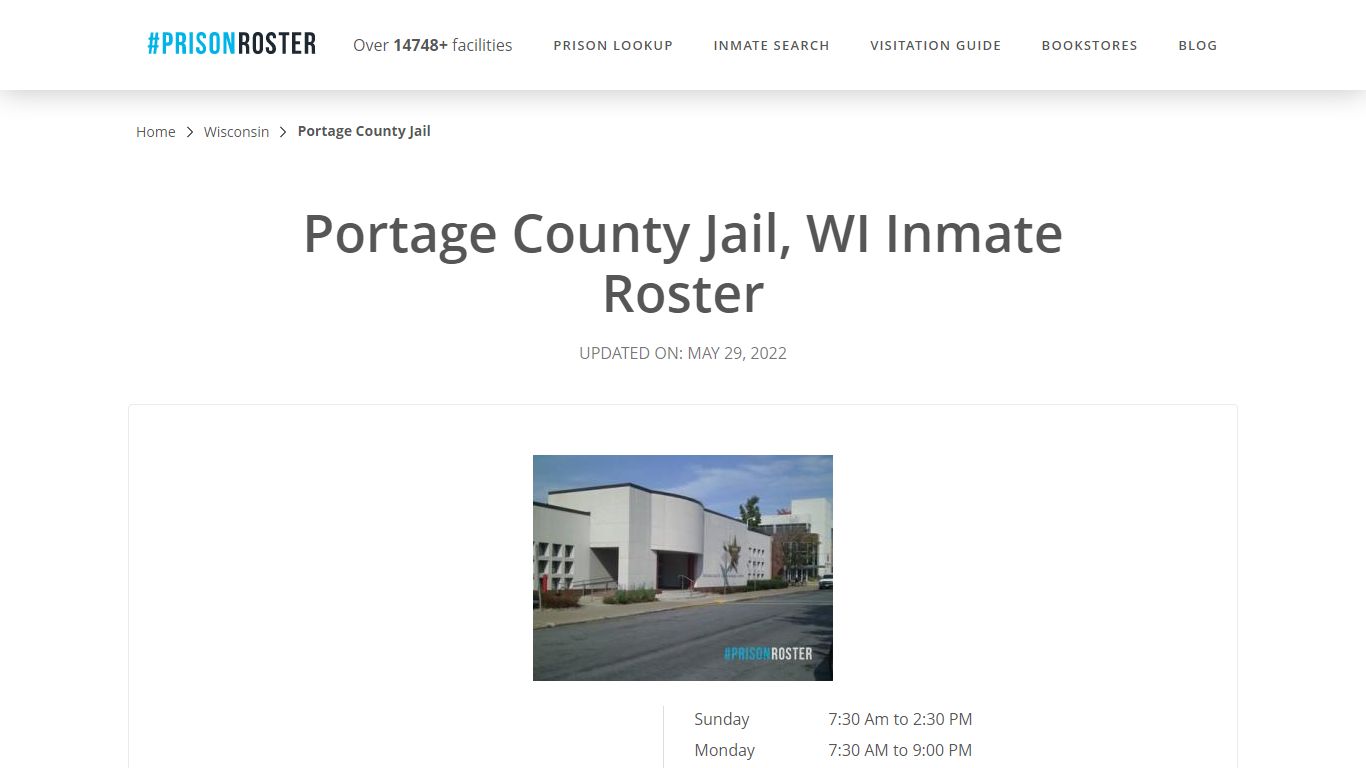 Portage County Jail, WI Inmate Roster - Prisonroster